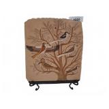 Stone Panel with Bird Artwork, 13x15 Inches