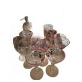 Barware Set with Cartoon Deco Glasses and Dis