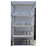 Plastic Shelving Unit, 36x24x73 Inches