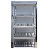 Plastic Shelving Unit, 36x24x73 Inches