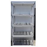 Plastic Shelving Unit, 36x24x73 Inches