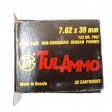 TulAmmo 7.62x39mm 20-Round Ammo Box