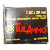 TulAmmo 7.62x39mm 20-Round Ammo Box