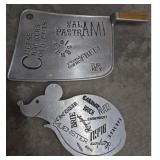 Metal Cheese Board and Mouse Shaped Cheese Pl