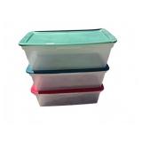 Sterilite Plastic Storage Totes, Set of 3