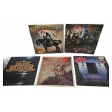 Five Classic Rock and Metal LP Records