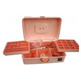 Pink Jewelry Box With Mixed Costume Jewelry