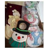 Christmas Stockings and Decorations Lot