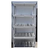 Plastic Shelving Unit, 36x24x73 Inches