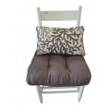 Wooden Ladder Back Chair with Cushions