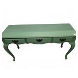 Green Three-Drawer Console Table 48x16x27