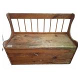 Wood Storage Bench with Lift Seat, 42x16x31"