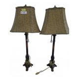 32-Inch Table Lamps with Patterned Sh