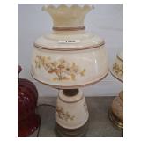 Hand-Painted Floral Glass Lamp, 27 Inches