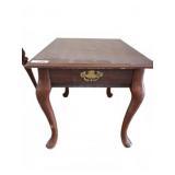 Wood Side Table With Faux Drawer, 21x26in