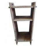 Wooden Shelf Unit with Carved Sides 16x15x40