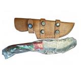 Damascus Steel Knife with Leather Sheath