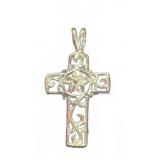 Sterling Silver 925 Ornate Cross Pendant