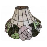 Stained Glass Lamp Shade With Floral Motif