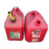 Two 5-Gallon Plastic Gasoline Cans