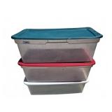 Sterilite Plastic Storage Totes, Set of 2