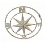 Wall-Mounted Metal Compass Rose Decor