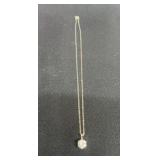 Sterling Silver Pendant Necklace with Cubic-Z