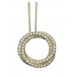 Sterling Silver 925 Circular Pendant Necklace