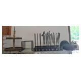 Wooden Tiered Stand, Wire Racks, Hess Helicop