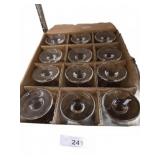 12 Clear Wine Glasses in Box