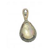 Sterling Silver Marked 925 Faceted Gemstone Pendan
