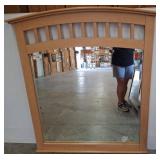 Large Wood Framed Mirror, 43x49 Inches