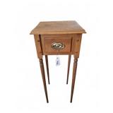 Wooden Side Table with Drawer, 13x13x
