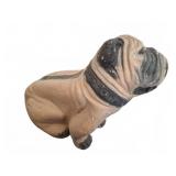 Painted Concrete Bulldog Figure