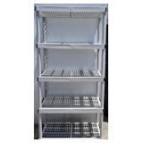 Plastic Shelving Unit, 36x24x73 Inches