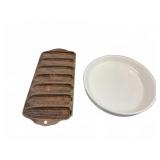 Griswold Crispy Corn Stick Pan & Pyrex Dish