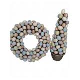 Pastel Egg Wreath and Topiary Decoration Set