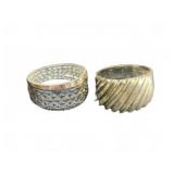 Two Sterling Silver Rings Marked 925