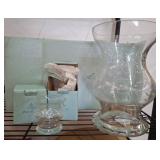 PartyLite Glass Hurricane Vases, Two Sizes