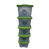 Sterilite Stackable Storage Totes, 5 Pieces