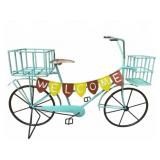 Metal Bicycle Yard Garden Planter Welcome