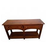 Broyhill Pine Console Table 60x18x33 Inches