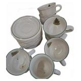 Pfaltzgraff Christmas Tree Cups and Saucers