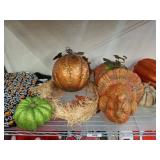 Fall Themed Decor Lot: Pumpkins & Turkey