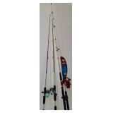 3 Fishing Rod and Reel Combos