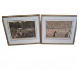 Pair Framed Tennis Prints, 24x21 Inches