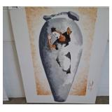 Charles A. Caldwell Signed 24x30 Canvas Art