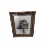 14x17 Framed Skull Illustration Artwork