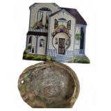 Decorative Painted Abalone Shell and House