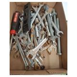 Hand Tool Lot: Wrenches, Sockets, Screw